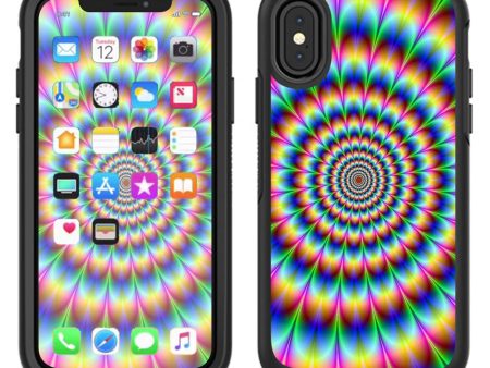 Trippy Hologram Dizzy  Otterbox Defender Apple iPhone X Skin Discount