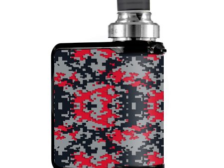 Digi Camo Team Colors Camouflage Red Grey Black Mvape Mi-One Skin Fashion