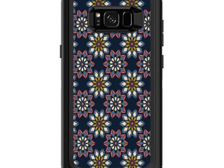 Retro Flowers Pattern Otterbox Defender Samsung Galaxy S8 Plus Skin Online Sale