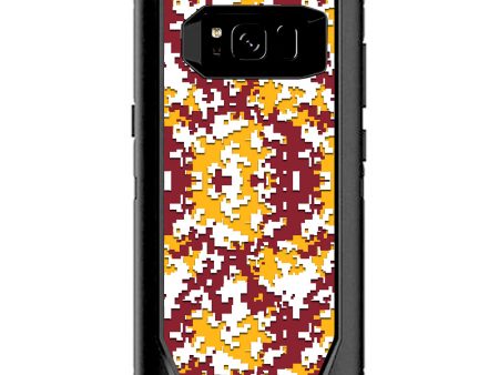 Digi Camo Team Colors Camouflage Red White Yellow Otterbox Defender Samsung Galaxy S8 Skin For Cheap