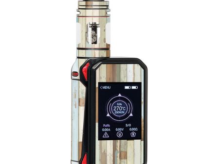 Beach Wood Panels Teal White Wash Smok G-priv 2 Skin For Sale