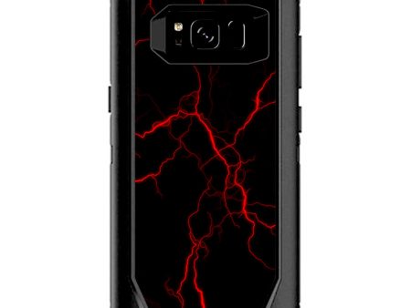 Red Lightning Bolts Electric Otterbox Defender Samsung Galaxy S8 Skin Online Hot Sale