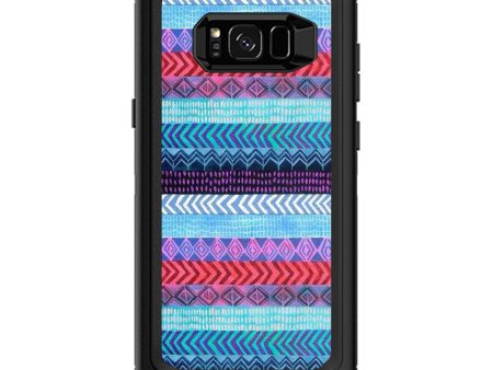 Aztec Blue Tribal Chevron Otterbox Defender Samsung Galaxy S8 Plus Skin Online