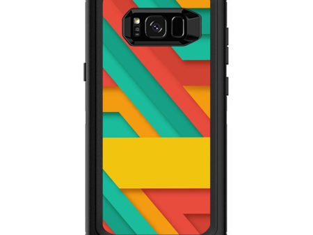 Turquoise Blue Yellow Otterbox Defender Samsung Galaxy S8 Plus Skin Sale