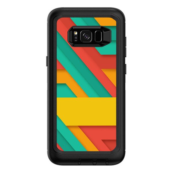 Turquoise Blue Yellow Otterbox Defender Samsung Galaxy S8 Plus Skin Sale